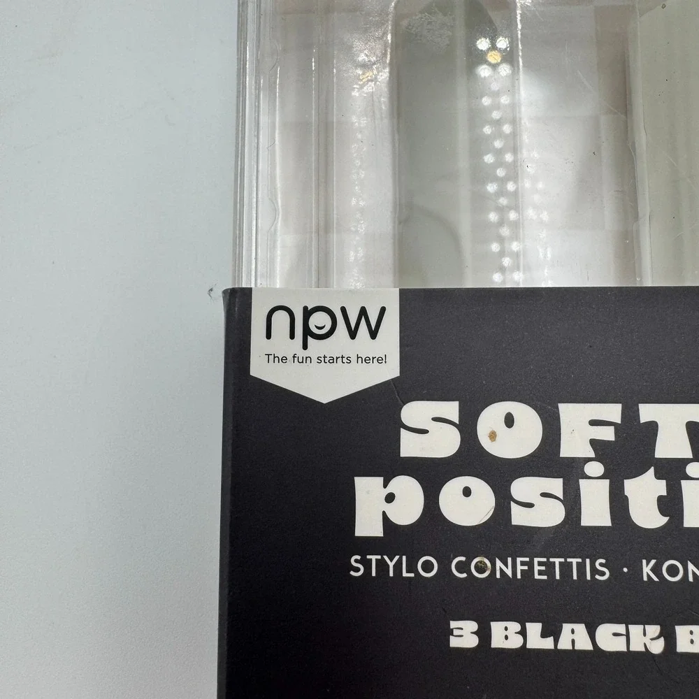 NPW Soft Touch Positive Pens 3 Pack‎ Black Ink Ballpoint Motivational